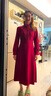 固執(zhí)（OBSTINATE）【特價(jià)】紅色連衣裙女裝春季新款訂婚服本命年收腰顯瘦長袖中長裙 棗紅 S 160/80A 曬單實(shí)拍圖