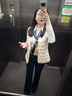 繼方【明星同款】長(zhǎng)條小絲巾女春秋韓國(guó)夏季職場(chǎng)裝飾長(zhǎng)條領(lǐng)巾飄帶圍巾 條紋【酒紅黑】 曬單實(shí)拍圖