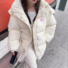 棉致甜美學(xué)院風(fēng)連帽短款棉服女新款冬季寬松棉衣外套面包服羽棉襖絨服 短款桃心奶黃色【905高品質(zhì)55】 L 120-145斤 曬單實(shí)拍圖