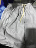 帛米圖（BOMITU）華夫格短褲男夏季薄款2024新款寬松休閑運動(dòng)潮牌重磅沙灘五分中褲 淺灰色 XL 曬單實(shí)拍圖