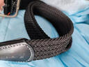 泉碧焱編織腰帶男女通用牛仔褲軍訓褲腰帶學(xué)生懶人帆布腰帶休閑運動(dòng)皮帶 松緊編織腰帶【黑色寬約33mm】 曬單實(shí)拍圖
