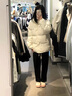 派吉鯊韓版時(shí)尚pu皮杏色棉服女冬季2025年新款加厚設計感百搭面包服棉衣 米白【版】 S 建議75-90斤 曬單實(shí)拍圖