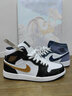 耐克（NIKE）Air Jordan 1 Mid AJ1男子新款中幫黑金復古減震運動(dòng)鞋 852542-007 40.5 曬單實(shí)拍圖