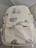 回力書(shū)包學(xué)生女新款初中生高中生大容量背包簡(jiǎn)約雙肩包寬肩帶書(shū)包輕便 白色小熊【沖天鴨掛件】 曬單實(shí)拍圖