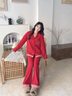 TEENIE WEENIE睡衣女秋冬季長(cháng)袖長(cháng)褲寬松舒適家居服套裝新年紅圣誕款 幸運紅（女款） S 曬單實(shí)拍圖