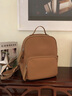 viney牛皮雙肩包女大容量旅行背包休閑通勤時(shí)尚旅游大學(xué)生初中高中書(shū)包 棕色 高顏值減重減負簡(jiǎn)約戶(hù)外輕便 曬單實(shí)拍圖
