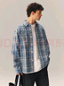 CHINISM赤塵襯衫男復古格子美式潮牌做舊襯衣外套休閑襯衣男CCJA11A6022 曬單實(shí)拍圖