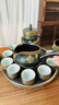 茶具套裝復(fù)古功夫茶盤家用自動(dòng)泡茶壺茶罐六君子茶道全套 古典咖自動(dòng)茶具套裝+茶盤 曬單實(shí)拍圖