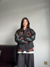 VIP飛行潮牌美式復(fù)古冬季羊毛呢外套男士棉衣vintage加厚棉服字母棒球服潮牌 黑色 L 曬單實(shí)拍圖