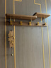 匠旗品牌創(chuàng)意掛衣鉤進(jìn)門(mén)玄關(guān)衣帽架黑胡桃實(shí)木鑰匙壁掛收納掛鉤置物架 黑胡桃木6鉤長(zhǎng)70CM+雙層置物架 【黑胡桃木-包安裝】 曬單實(shí)拍圖