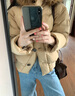 乖米豆2025年新款冬季棉服女超好看韓系短款小個子棉襖大毛領(lǐng)外套潮 卡其色 XL 曬單實拍圖