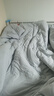 海瀾之家（HLA）A類(lèi)春秋被 被子冬季棉被牛奶絨擼貓纖維被加厚單雙人宿舍被秋冬 灰色 【秋冬被】200*230cm約8斤 曬單實(shí)拍圖