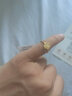 中鑫珠寶亮晶晶四葉草黃金戒指女5G工藝足金戒指送女友金首飾生日送禮 2.55g 曬單實(shí)拍圖