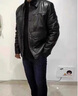 恒源祥2025款海寧綿羊皮真皮皮衣男翻領(lǐng)修身短款帥氣韓版皮夾克薄款外套 黑色 L 170(110-125斤內 曬單實(shí)拍圖