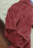 俞兆林（YUZHAOLIN）暖暖套装秋冬睡衣女圆领珊瑚绒纯色加厚睡衣长袖女士家居服两件套 蜜酱红 均码80-145斤 晒单实拍图