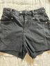 太平鳥(niǎo)高腰百搭三色牛仔短褲2024年夏季寬松顯瘦A字闊腿短褲 黑灰 S 曬單實(shí)拍圖