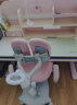 爱果乐（IGROW）儿童学习桌椅可升降实木书桌中小学生写字套装可折叠陪读区辅导家 【10区收纳+动态追背+脚踏】粉 实拍图