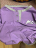 簡(jiǎn)言的夏冬純棉長(cháng)袖t恤女2025春秋新款韓版時(shí)尚百搭寬松打底衫減齡印花上衣 紫色-MOE【右上】 XL 建議115-125斤 曬單實(shí)拍圖