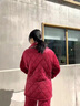 雅鹿冬季睡衣女三層夾棉加厚加絨珊瑚絨中老年人媽媽秋冬款家居服套裝 902枚紫色 超厚加厚加絨 L 【80-100斤】 曬單實(shí)拍圖
