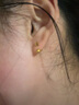 中國黃金（CHINA GOLD）星星耳釘女足金耳飾養(yǎng)耳洞耳環(huán)時尚飾品情人節(jié)生日禮物送女友 星星耳環(huán)【一對】約1.5g 曬單實拍圖
