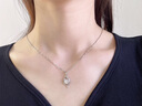 伊凡迪純足銀項鏈女鎖骨鏈吊墜首飾品時(shí)尚飾品生日禮物送老婆女朋友 心中有你項鏈【白鋯】 曬單實(shí)拍圖