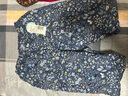 木吻純棉花手工棉衣服女士棉襖棉褲套裝中老媽年人媽外穿加厚保暖冬季 藍碎花 2XL推薦152~170CM體110~125斤 曬單實(shí)拍圖