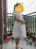 奧蒙威兒童禮服公主裙夏季女童生日花童蓬蓬裙主持鋼琴演出服YR-FL-1293 白色 150 曬單實(shí)拍圖