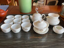 璽翰雅 景德鎮羊脂玉白瓷茶具套裝家用茶杯簡(jiǎn)約小茶杯陶瓷功夫蓋碗泡茶壺高檔客廳喝茶泡茶器茶道禮品 18件羊脂玉套裝（西施壺玉面盤(pán)） 曬單實(shí)拍圖