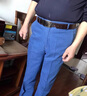 恒源祥老年人男裝純棉牛仔褲男寬松直筒高腰彈力秋冬中老年爸爸男牛仔褲 淺藍【夏季】 35 腰圍二尺八 曬單實拍圖