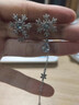 BJYL不對稱(chēng)流蘇雪花耳釘女輕奢高級感秋冬氣質(zhì)無(wú)耳洞耳夾精致耳飾女生 雪國之戀【耳釘一對】 曬單實(shí)拍圖