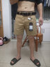 季言潮奢短褲夏天男潮牌帥氣 美式休閑4分短褲男不過(guò)膝純棉三分褲男款 卡其色 32 曬單實(shí)拍圖
