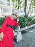 LISCN連衣裙女夏茶卡鹽湖旅拍長裙仙女紅色雪紡連帽度假沙灘裙大擺長裙 紅色小個(gè)子款 建議身高158以下穿 XL 120-135斤 曬單實(shí)拍圖