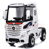 益京奔馳卡車(chē)頭兒童電動(dòng)汽車(chē)四輪四驅可坐人遙控寶寶貨車(chē)小孩半掛拖車(chē) 高配白+大電瓶+四驅皮座+遙控+藍牙音樂(lè )+手機遙控 曬單實(shí)拍圖