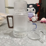 梵卡奇（FANKAQI）高顏值冷水壺玻璃耐高溫中式?jīng)霾鑹匮b白開(kāi)水杯夏季鴨嘴 禪意豎紋壺1600ML 曬單實(shí)拍圖