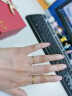 周六福（ZLF）黄金戒指女足金创意波纹素圈戒指车花细圈个性指环 计价 9号 - 0.7g 实拍图