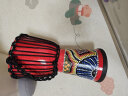 美德威 8英寸彩绘非洲鼓 儿童初学者丽江演奏山羊皮木手鼓 红色 实拍图