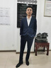 皮爾卡丹輕奢正裝西服套裝男士三件套商務(wù)休閑西裝春夏季新郎結婚禮服針織 藏藍色 (西裝+西褲) 兩件套 XL (135-150斤) 曬單實(shí)拍圖