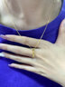 中國黃金（CHINA GOLD）定情柱5201314項(xiàng)鏈女足金小金條love吊墜情人節(jié)生日禮物送女友 京速達(dá)*玫瑰禮盒+吊墜+S925鏈 約0.3g 曬單實(shí)拍圖