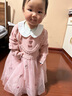 戴維貝拉（DAVE＆BELLA）女孩紗裙春秋裙子女童連衣裙兒童公主裙秋裝周歲禮服女?huà)雰号?粉色 100 cm（建議身高90-100cm） 曬單實(shí)拍圖