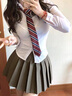妙奕嘉jk制服套裝裙子百褶裙基礎(chǔ)款學(xué)院風(fēng)女裝夏季半身裙女裙子2025新款 學(xué)院風(fēng)襯衫+領(lǐng)帶+卡其百褶裙 S 曬單實(shí)拍圖