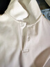 兒童白色長(cháng)袖polo衫男女童T恤打底衫學(xué)生班服校服翻領(lǐng)上衣秋冬裝 白色長(cháng)袖polo-秋冬加絨款 140 曬單實(shí)拍圖