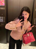 她芙（tafu）品牌女裝法式小香風(fēng)短外套女2025年春秋新款寬松顯瘦小個(gè)子上衣 粉紅色 M 曬單實(shí)拍圖