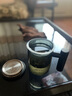 木笙玩物（MUSHENGWANWU）玻璃杯大容量簡約男士辦公室水杯泡茶茶水分離杯子抖音網(wǎng)紅水杯 青鈍木笙plus泡茶杯—不銹鋼砂黑 曬單實(shí)拍圖