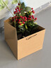 鴻迪正方形禮品袋寬底手提袋牛皮紙袋加厚可定制鮮花蛋糕禮物包裝袋子 (5個(gè)裝) 25*25*25cm 曬單實(shí)拍圖