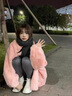 蔓爾依羊羔毛外套女秋冬季加厚2025新款韓版寬松慵懶風(fēng)羊羔絨毛毛上衣潮 粉色 S 曬單實(shí)拍圖