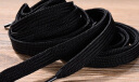 IQGD 2双装帆布鞋带休闲运动鞋篮球扁平鞋绳经典 黑色 120cm 实拍图