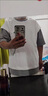 安初夏華夫格夏裝薄款潮流短袖t恤男套裝冰絲休閑運(yùn)動服帥氣衣服男裝 Un01白色兩件套 XL 【120-140斤】 曬單實(shí)拍圖