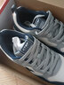 特步男鞋運動(dòng)鞋男春季皮面復古耐磨休閑跑步鞋旅游慢跑鞋 鴿子灰/新中灰/新靛藍 40 曬單實(shí)拍圖