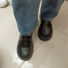 蓓沐格樂(lè )福鞋女厚底圓頭時(shí)尚小皮鞋黑色英倫風(fēng)學(xué)生jk鞋日常百搭休閑女鞋 【啞光黑】樂(lè )福鞋 37 (230-235mm) 加高厚底 曬單實(shí)拍圖