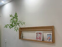 智新木王櫻桃木墻上置物架壁掛層板客廳電視墻面裝飾實木展示架一字隔板 櫻桃木，精磨邊，400*100*40mm 曬單實拍圖